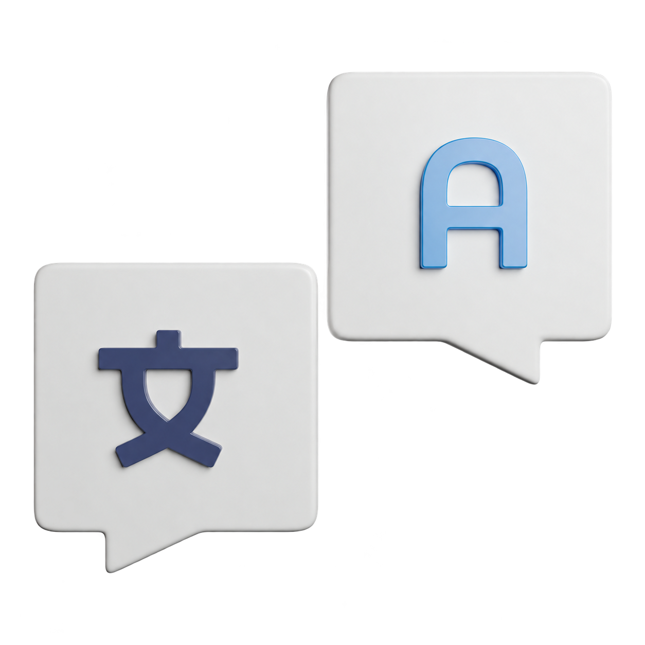 English and Japanese speech bubbles