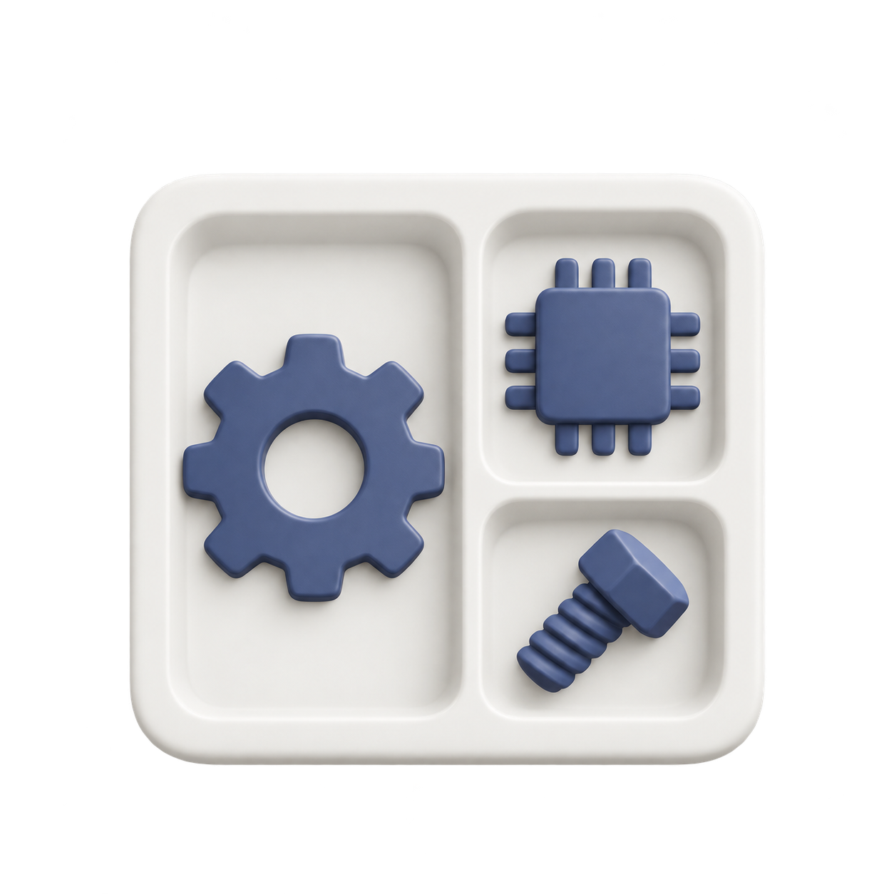 Organized gear, microchip and fastener