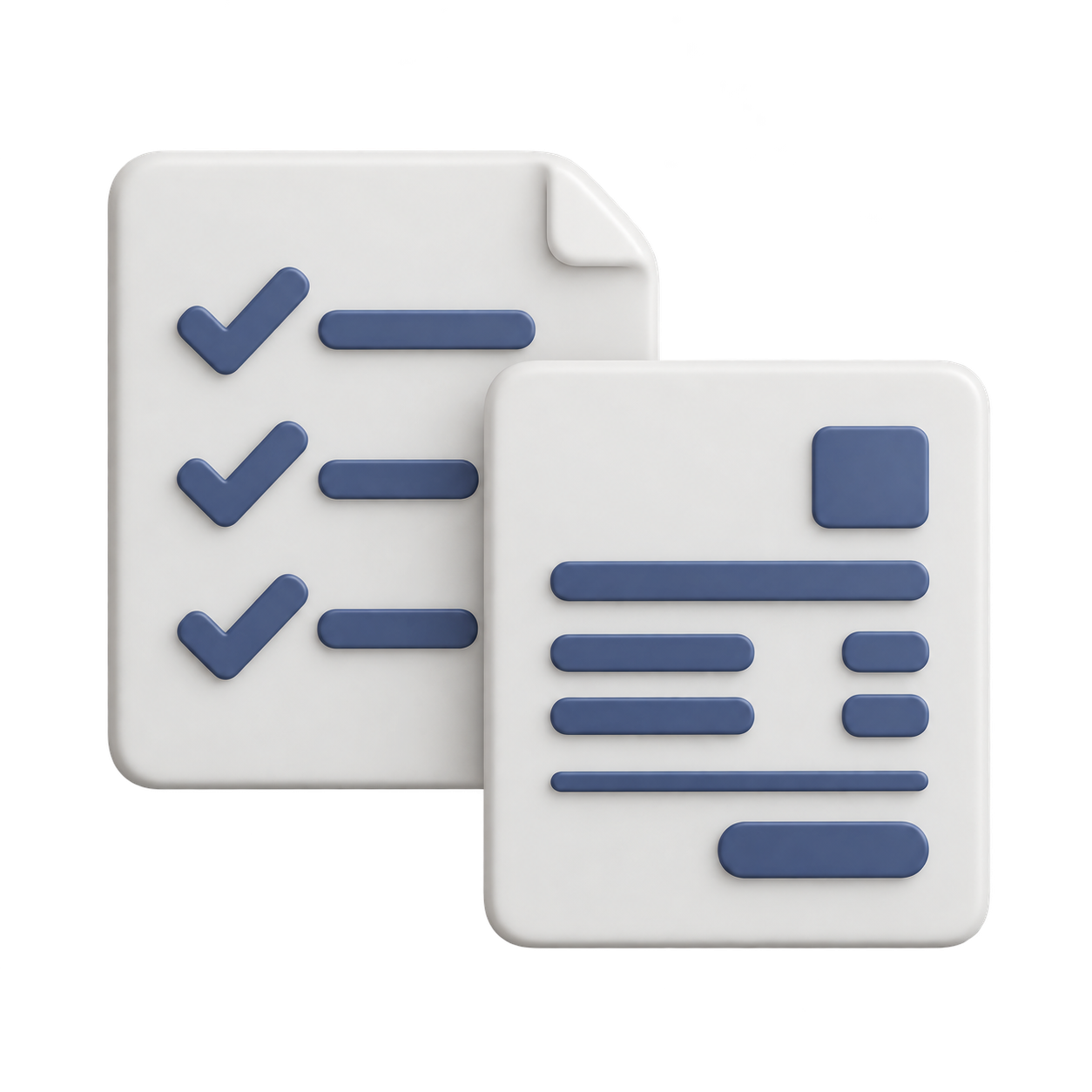 Project checklist and invoice